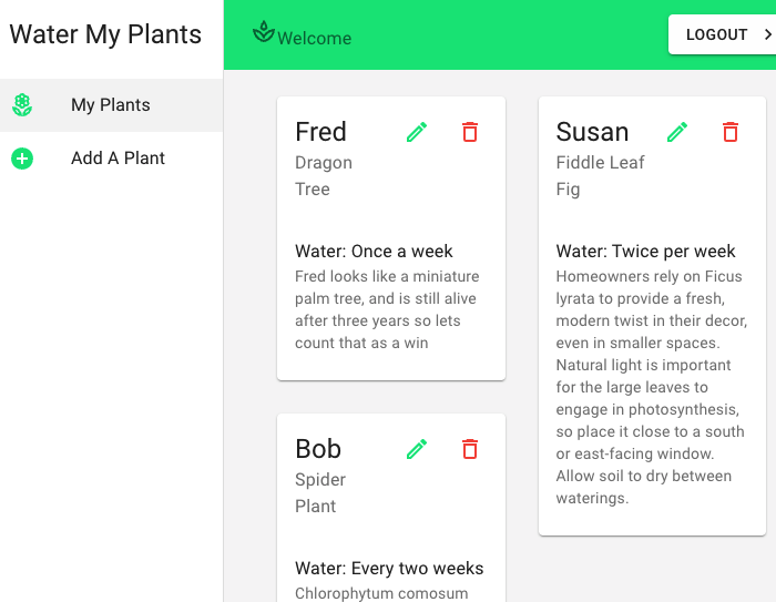 houseplant app preview